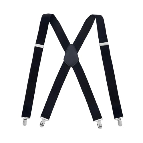LIURFLNC Hosenträger Herren, Extra Stark Breit 3,5 cm Hosenträger Herren Schwarz, Hosenträger Schwarz mit Sehr Starken 4 Metall Clip, Elastisch Verstellbar Riemen Hosenträger Skihose LIURFLNC Hosenträger Herren, Extra Stark Breit 3,5 cm Hosenträger Herren Schwarz, Hosenträger Schwarz mit Sehr Starken 4 Metall Clip, Elastisch Verstellbar Riemen Hosenträger Skihose von LIURFLNC