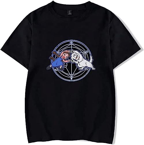 Full Metal Alchemist T-Shirt Summer 100% Cotton Short Sleeve Casual T-Shirt Women Men Full Metal Fusion Cartoon Hemden(Medium) von LIUSSUIL