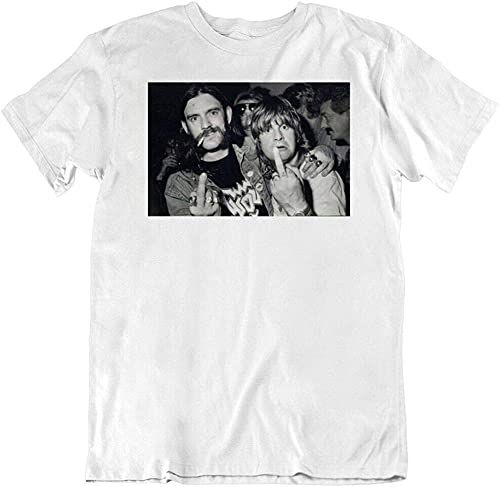 Lemmy Middle Finger Vintage Photo Music Fan T Shirt Hemden(Large) von LIUSSUIL