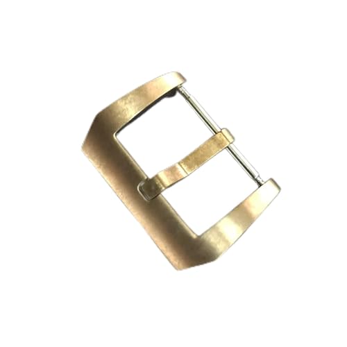 LIUYAPENG Passend for Hruodland 20 mm 22 mm CUSN8 Bronzeschnalle Passende Lederbandschnalle, Bronze-Uhrenzubehör (Color : 20mm) von LIUYAPENG