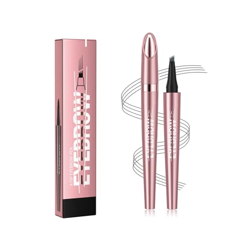 LIUYIDM Wasserdichter 3d Augenbrauenstift mit 4 Gabelspitzen Mehrfach Farbabstimmung Microblading Augenbrauenstift Präziser Brauenstift, Geeignet für Natürliches und Zartes Make-up (Grau) von LIUYIDM