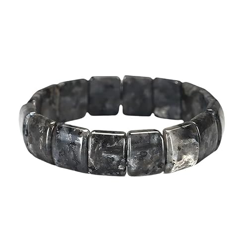 LIUYUYOUGO Armbänder Für Damen Kristallarmbänder Für Frauen Klobiges Rechteckiges Perlenarmband Aus Naturstein Yoga Chakren Energie Edelsteine Stretch Perlen Armreif Glücksbringer Schmuck Männ von LIUYUYOUGO