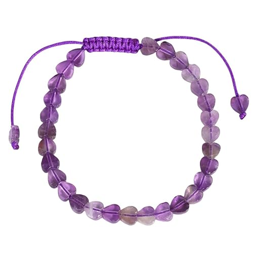 LIUYUYOUGO Armbänder Für Damen Natursteinarmband Für Frauen Liebe Herz Perlen Kristall Armbänder Handgefertigt Geflochtenes Seil Armreif Yoga Chakren Energie Edelsteine ​​Perlen Schmuck Männe von LIUYUYOUGO