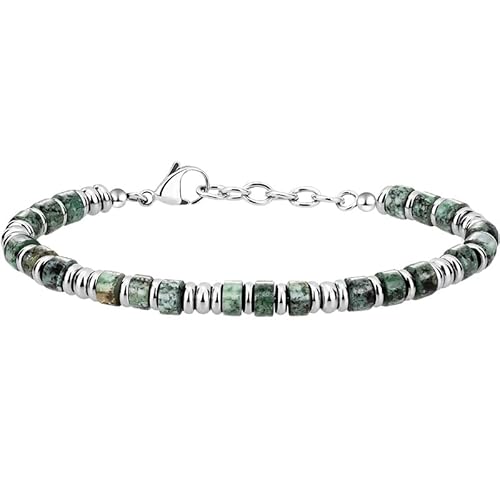 LIUYUYOUGO Armbänder Für Damen Perlenarmbänder Für Männer 4 Mm Naturstein Kristall Fassperlen Armband Hämatit Edelstein Verstellbarer Schmuck Geschenke Für Papa Ihn Freund Ehemann Geburtstag von LIUYUYOUGO