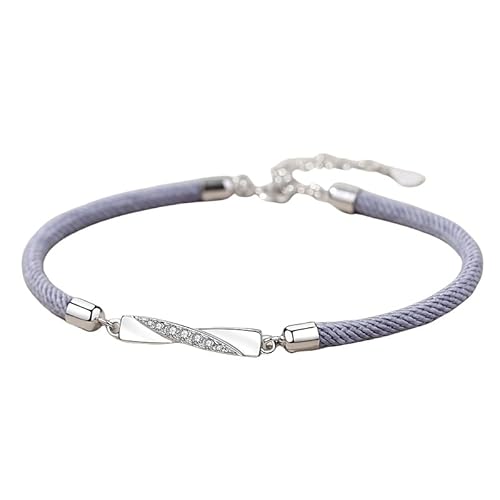 LIUYUYOUGO Armband Aus Sterlingsilber Passende Paararmbänder Sterlingsilber Infinity Love Lucky Rope Twisted Charm Armreif Mit Zirkonia Für Sie Und Ihn Armbänder Personalisierte Schmuckgeschenke von LIUYUYOUGO