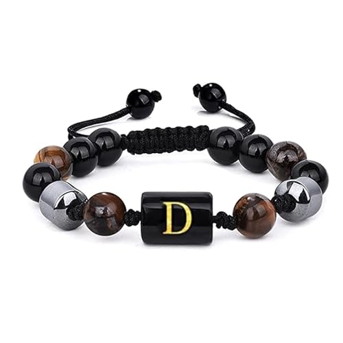 LIUYUYOUGO Armband Damen 8 Mm Perlenarmbänder Für Herren Mit Dreilagigem Anfangsbuchstaben Aus Naturstein Tigerauge Schwarzem Obsidian Und Hämatitperlen Armband Mit Dem Buchstaben Az Handgefertig LIUYUYOUGO Armband Damen 8 Mm Perlenarmbänder Für Herren Mit Dreilagigem Anfangsbuchstaben Aus Naturstein Tigerauge Schwarzem Obsidian Und Hämatitperlen Armband Mit Dem Buchstaben Az Handgefertig von LIUYUYOUGO