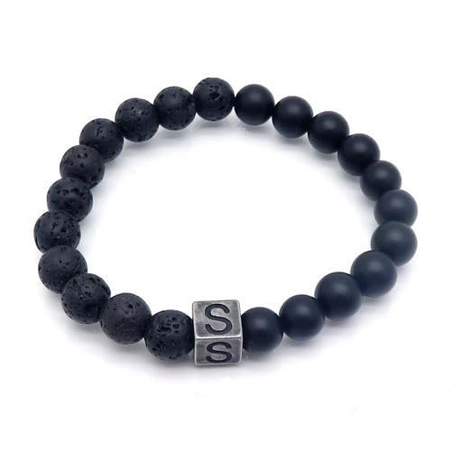 LIUYUYOUGO Armband Damen Armband Aus Naturstein Mit Schwarzen Lava Achat Kristallperlen Buchstaben Az 8 Mm Stretch Perlen Initialen Armbänder Quadratischer Charm Armreif Punk Antik Schmuck Für Mä LIUYUYOUGO Armband Damen Armband Aus Naturstein Mit Schwarzen Lava Achat Kristallperlen Buchstaben Az 8 Mm Stretch Perlen Initialen Armbänder Quadratischer Charm Armreif Punk Antik Schmuck Für Mä von LIUYUYOUGO