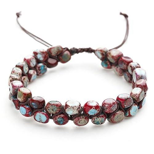 LIUYUYOUGO Armband Damen Handgefertigte Geflochtene Armbänder Aus Natursteinperlen Böhmisches Buntes Kaiser Edelstein Kristall Armband Vintage Doppellagig Wickelarmband Schmuck Geschenk Für Fraue LIUYUYOUGO Armband Damen Handgefertigte Geflochtene Armbänder Aus Natursteinperlen Böhmisches Buntes Kaiser Edelstein Kristall Armband Vintage Doppellagig Wickelarmband Schmuck Geschenk Für Fraue von LIUYUYOUGO