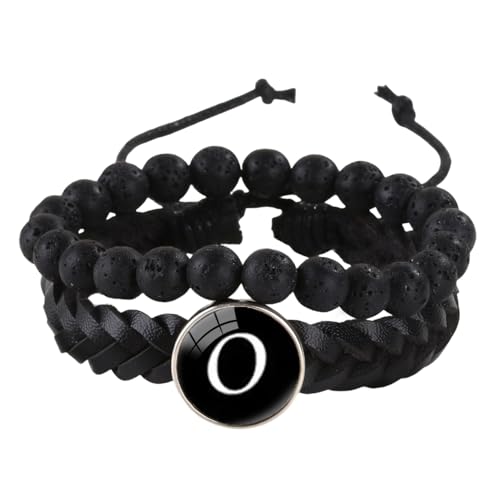 LIUYUYOUGO Armband Damen Herren Lederarmband Mit Initialen 2 Stück Naturstein Schwarze Lavakristall Perlenarmbänder Damenbuchstaben Az Charm Armreif Doppellagig Geflochtene Manschette Armband Schm LIUYUYOUGO Armband Damen Herren Lederarmband Mit Initialen 2 Stück Naturstein Schwarze Lavakristall Perlenarmbänder Damenbuchstaben Az Charm Armreif Doppellagig Geflochtene Manschette Armband Schm von LIUYUYOUGO