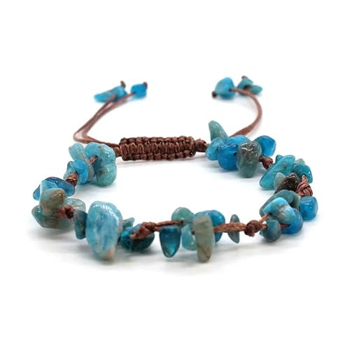 LIUYUYOUGO Armband Damen Kristall Geflochtenes Perlenarmband Für Frauen Unregelmäßiger Kiessplitter Natursteinarmbänder Yoga Chakra Edelsteine ​​Armreif Sommer Boho Handgefertigtes Weben Stran von LIUYUYOUGO