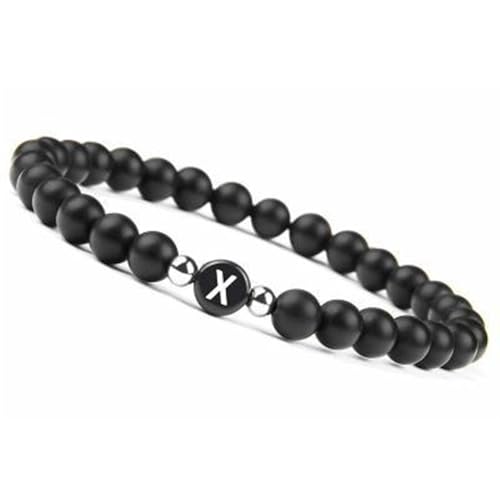 LIUYUYOUGO Armband Herren Armband Mit Buchstaben Für Paare Buchstabe A Z Handgefertigt Natürlicher Edelstein Perlenarmband Mit Initialen 8 Mm Schwarzer Mattierter Onyx Dehnbarer Kristallarmreif Sc LIUYUYOUGO Armband Herren Armband Mit Buchstaben Für Paare Buchstabe A Z Handgefertigt Natürlicher Edelstein Perlenarmband Mit Initialen 8 Mm Schwarzer Mattierter Onyx Dehnbarer Kristallarmreif Sc von LIUYUYOUGO