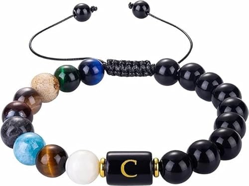 LIUYUYOUGO Armband Herren Chakra Armband Aus Natürlichen Kristallen Für Herren 7 Chakra Edelsteine Yoga Armreif 8 Mm Schwarzer Obsidian Perlenarmbänder Mit Initialen Und Az Buchstaben Punkrock Ha LIUYUYOUGO Armband Herren Chakra Armband Aus Natürlichen Kristallen Für Herren 7 Chakra Edelsteine Yoga Armreif 8 Mm Schwarzer Obsidian Perlenarmbänder Mit Initialen Und Az Buchstaben Punkrock Ha von LIUYUYOUGO