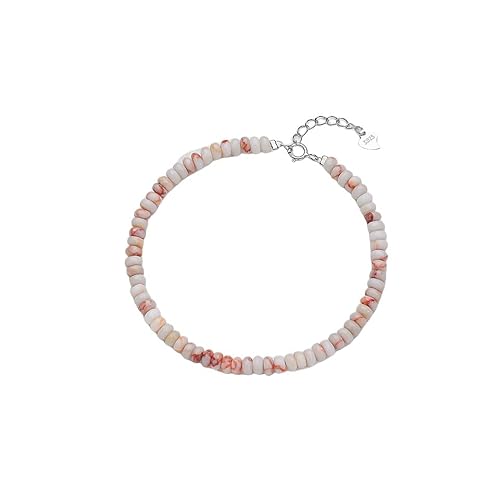 LIUYUYOUGO Armband Herren Damen Sterling Silber Kristall Armband Naturstein Oblatenperlen Armbänder Handgefertigt Yoga Chakra Energie Edelstein Perlen Armreif Böhmen Strand Party Schmuck Geschenk von LIUYUYOUGO