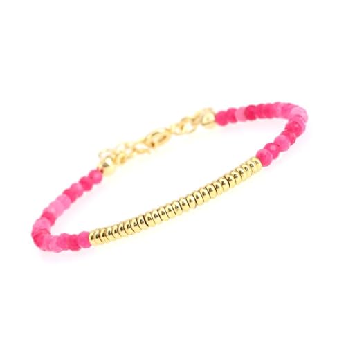 LIUYUYOUGO Armband Herren Kristallperlenarmbänder Für Damen 4 Mm Facettierte Perlen Chakra Edelsteinarmband Böhmen Handgefertigt Natursteinschmuck Geschenke Mit 18 Karat Vergoldeter Verstellbarer von LIUYUYOUGO