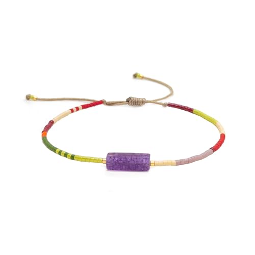 LIUYUYOUGO Armband Herren Kristallperlenarmbänder Für Frauen Rechteckiger Charm Natursteinarmband Boho Handgefertigt Geflochten Bunt Kleine Perlen Armreif Verstellbar Freundschaftsschmuck Geschenk LIUYUYOUGO Armband Herren Kristallperlenarmbänder Für Frauen Rechteckiger Charm Natursteinarmband Boho Handgefertigt Geflochten Bunt Kleine Perlen Armreif Verstellbar Freundschaftsschmuck Geschenk von LIUYUYOUGO