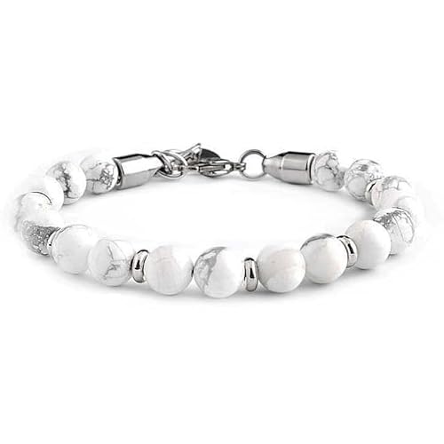 LIUYUYOUGO Armband Herren Kristallperlenarmbänder Für Herren 8 Mm Handgefertigt Natursteinperlen Modischer Abstandshalter Verstellbare Silberkette Glücksschmuck Geschenk Für Ihn Freund Ehemann V von LIUYUYOUGO