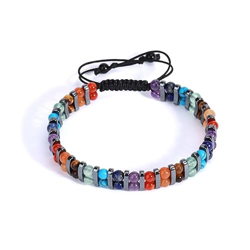 LIUYUYOUGO Armband Herren Natürliche Kristallarmbänder Für Frauen Doppellagiges Hämatit Perlenarmband Handgefertigt Geflochten Magnetischer Armreif Chakren Energie Edelsteine Perlen Schmuck Män von LIUYUYOUGO
