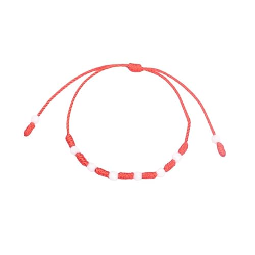 LIUYUYOUGO Armband Stoff 7 Knoten Glücksarmbänder Verstellbare Schnur Kristallperlen Armbänder Handgefertigt Geflochtenes Amulett Manschettenarmband Für Frauen Männer Freundschaftspaar Schutzsc von LIUYUYOUGO