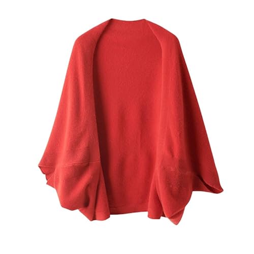 LIUYUYOUGO Cape Damen,Pashmina Schals Und Wickeltücher Aus Wolle Mit Offener Vorderseite Strickjacken Pullover Gestrickter Poncho Multifunktionstuch Mit Ärmeln Eleganter Weicher Warmer Kaschmirsch von LIUYUYOUGO