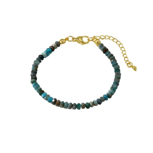 LIUYUYOUGO Chakra Armband Facettiertes Naturstein Perlenarmband Für Damen Boho Bunt Stapelbar Kristallperlen Armbänder 18 Karat Vergoldet Verstellbare Kette Trendiger Handgefertigter Edelsteinschm von LIUYUYOUGO