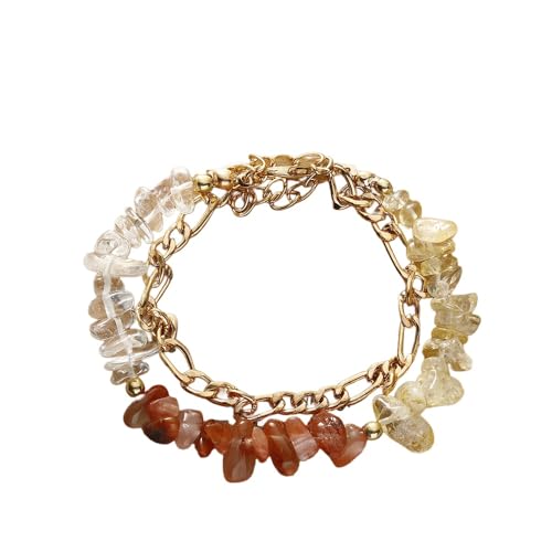 LIUYUYOUGO Chakra Armband Sternzeichen Armbänder Für Frauen 12 Sternbilder Kristallsplitter Steinperlen Armband Golden Doppellagig Stapelbar Armreif Sternzeichen Horoskop Schmuck Geburtstagsgesche von LIUYUYOUGO
