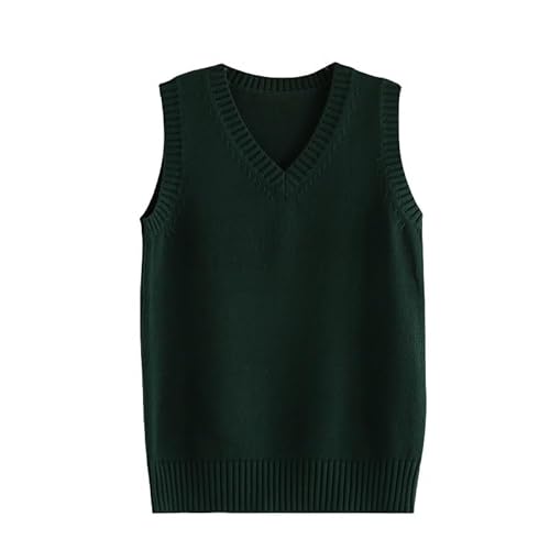 LIUYUYOUGO Damen Strickweste Damen Pullunder Weste Klassisch V Ausschnitt Uniform Kint Westen Solide Pullover Strickwaren Oberteile Ärmellose Pullover Strick Tank Top Lässige Locker Gestrickte BAU LIUYUYOUGO Damen Strickweste Damen Pullunder Weste Klassisch V Ausschnitt Uniform Kint Westen Solide Pullover Strickwaren Oberteile Ärmellose Pullover Strick Tank Top Lässige Locker Gestrickte BAU von LIUYUYOUGO