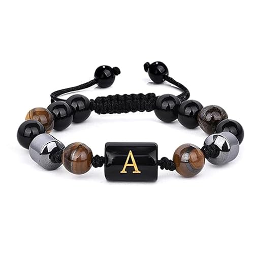 LIUYUYOUGO Edelstein Armband 8 Mm Perlenarmbänder Für Herren Mit Dreilagigem Anfangsbuchstaben Aus Naturstein Tigerauge Schwarzem Obsidian Und Hämatitperlen Armband Mit Dem Buchstaben Az Handgefe LIUYUYOUGO Edelstein Armband 8 Mm Perlenarmbänder Für Herren Mit Dreilagigem Anfangsbuchstaben Aus Naturstein Tigerauge Schwarzem Obsidian Und Hämatitperlen Armband Mit Dem Buchstaben Az Handgefe von LIUYUYOUGO
