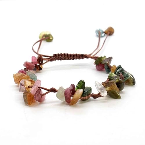 LIUYUYOUGO Edelstein Armband Chakra Kristall Armband Für Damen 10 Mm Naturstein Unregelmäßige Kiessplitterperlen Edelstein Armreif Verstellbar Handgefertigt Geflochten Glücksamulett Schmuck Gesc LIUYUYOUGO Edelstein Armband Chakra Kristall Armband Für Damen 10 Mm Naturstein Unregelmäßige Kiessplitterperlen Edelstein Armreif Verstellbar Handgefertigt Geflochten Glücksamulett Schmuck Gesc von LIUYUYOUGO