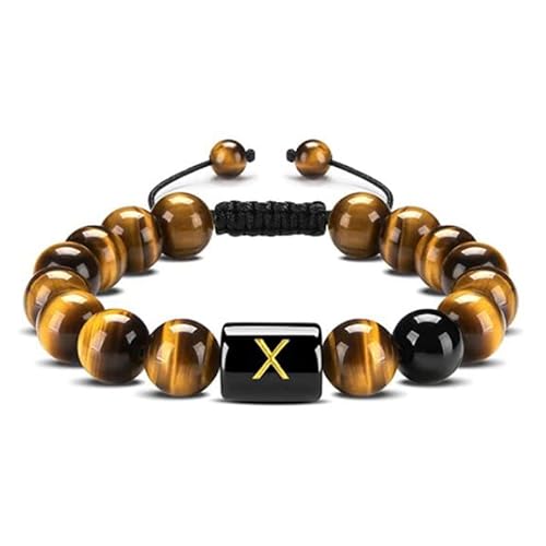 LIUYUYOUGO Edelstein Armband Perlenarmbänder Mit Initialen Für Damen Und Herren Buchstaben Paar Perlenarmband 10 Mm Naturstein Tigerauge Obsidian Kristall Handgefertigt Geflochtener Armreif Modesc LIUYUYOUGO Edelstein Armband Perlenarmbänder Mit Initialen Für Damen Und Herren Buchstaben Paar Perlenarmband 10 Mm Naturstein Tigerauge Obsidian Kristall Handgefertigt Geflochtener Armreif Modesc von LIUYUYOUGO