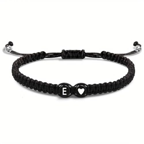 LIUYUYOUGO Freundschaftsarmband,Initialen Armband Für Frauen Und Männer Buchstabe A–Z Liebes Herz Charm Armbänder Geflochtene Passende Paar Armbänder Schwarzes Seil Handgefertigte Gewebte Freun LIUYUYOUGO Freundschaftsarmband,Initialen Armband Für Frauen Und Männer Buchstabe A–Z Liebes Herz Charm Armbänder Geflochtene Passende Paar Armbänder Schwarzes Seil Handgefertigte Gewebte Freun von LIUYUYOUGO