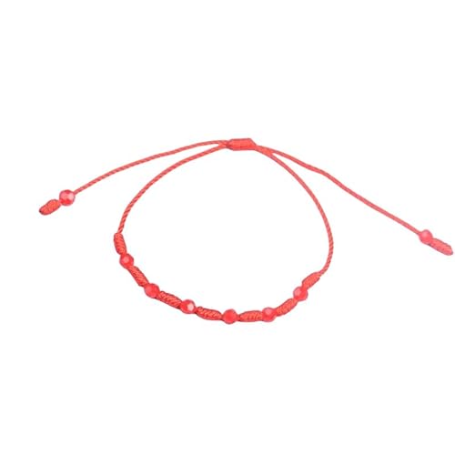 LIUYUYOUGO Geflochtenes Armband 7 Knoten Glücksarmbänder Verstellbare Schnur Kristallperlen Armbänder Handgefertigt Geflochtenes Amulett Manschettenarmband Für Frauen Männer Freundschaftspaar S von LIUYUYOUGO