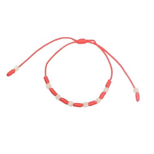 LIUYUYOUGO Handgemachtes Armband 7 Knoten Glücksarmbänder Verstellbare Schnur Kristallperlen Armbänder Handgefertigt Geflochtenes Amulett Manschettenarmband Für Frauen Männer Freundschaftspaar von LIUYUYOUGO