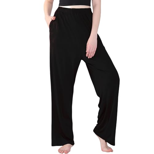 LIUYUYOUGO Schlafanzughosen Für Damen,Pyjamahose Für Damen In Übergröße Lässig Lockere Schlafhose Aus Modal Baumwolle Weich Bequem Stretch Weite Beine Pjs Hose Baggy Yoga Jogginghose Lounge Ho von LIUYUYOUGO