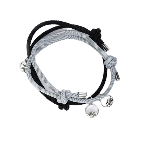LIUYUYOUGO YOUHU Freundschaftsarmband,Paar Magnetic Armband Set Handgemachte Freundschaft Armband Gegenseitige Anziehung Grau/Schwarz Seil Mode Schmuck BFF Armbänder Geschenk LIUYUYOUGO YOUHU Freundschaftsarmband,Paar Magnetic Armband Set Handgemachte Freundschaft Armband Gegenseitige Anziehung Grau/Schwarz Seil Mode Schmuck BFF Armbänder Geschenk von LIUYUYOUGO