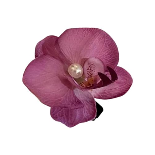 Süße Phalaenopsis-Blumen-Haarnadel, Bohemia-Design, Stoff, Blumenperle, Clip, Kopfschmuck, weiblich, süß von LIUZHIPENG