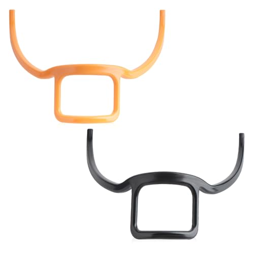 Bart-Styler für Herren, Haaransatz-Styler, Bartformung zu Gesichtshaar, Konturenvorlage, Bart-Styling-Werkzeuge, Ziegenbart, Bartpfleger, Schwarz und Orange, 2 Stück Bart-Styler für Herren, Haaransatz-Styler, Bartformung zu Gesichtshaar, Konturenvorlage, Bart-Styling-Werkzeuge, Ziegenbart, Bartpfleger, Schwarz und Orange, 2 Stück von LIUZONGIN