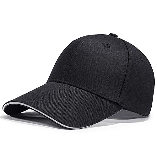 LIVACASA Basecap Herren Verstellbar Cappi Damen mit Luftlöchern Reflektoren Kappen Baseball Cap Sonnenschutz Baseballkappe Cap Unisex Baumwolle Cappy für Sport Reisen Draußen Schwarz von LIVACASA