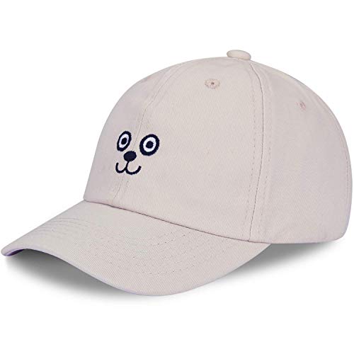 LIVACASA Cap Jungen Sonnenschtz Basecap Mädchen Verstellbar Kappe Kinder Gestickt Muster Kindercap Snapback Schildkappe Sommer 49-57CM C-Khaki von LIVACASA