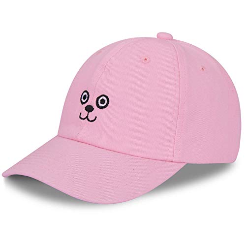 LIVACASA Cap Jungen Sonnenschtz Basecap Mädchen Verstellbar Kappe Kinder Gestickt Muster Kindercap Snapback Schildkappe Sommer 49-57CM C-Rosa von LIVACASA