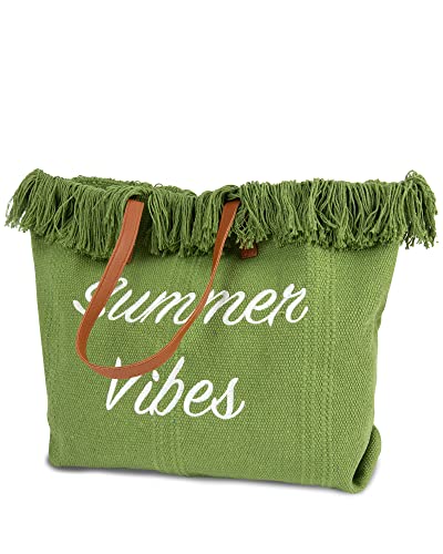 LIVACASA Damen Handtasche Schultertasche Strandtasche Große, XXL Canvas Tasche Shopper Einkaufstasche Sommer Schwimmbad Badetasche von LIVACASA