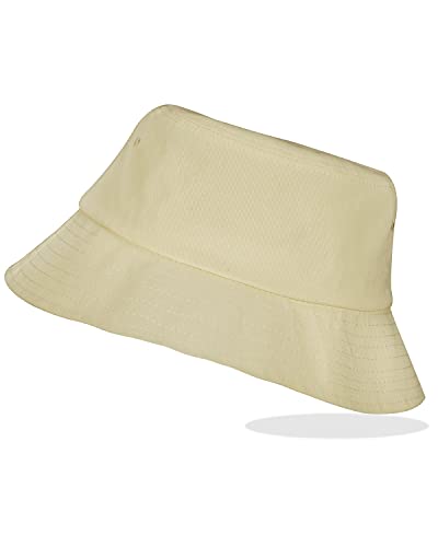 LIVACASA Sonnenhut Fischerhut Damen Sommer Faltbar Hut UV Schutz Amtungsaktiv Schirmmütze Herren Kappe für Freizeit Khaki von LIVACASA