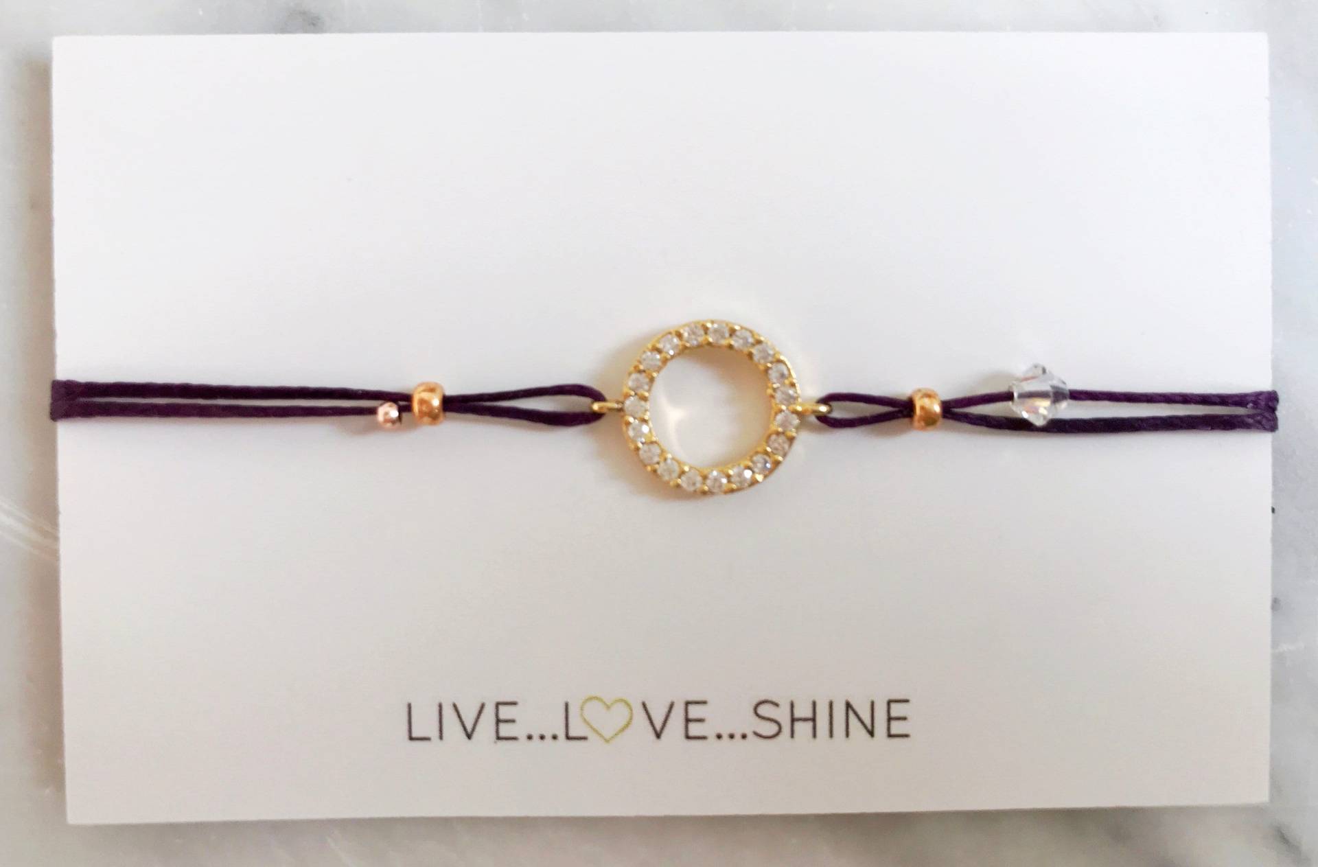 Zarte Vergoldete Kreis Freundschaft Bettelarmband von LIVELOVESHINE13