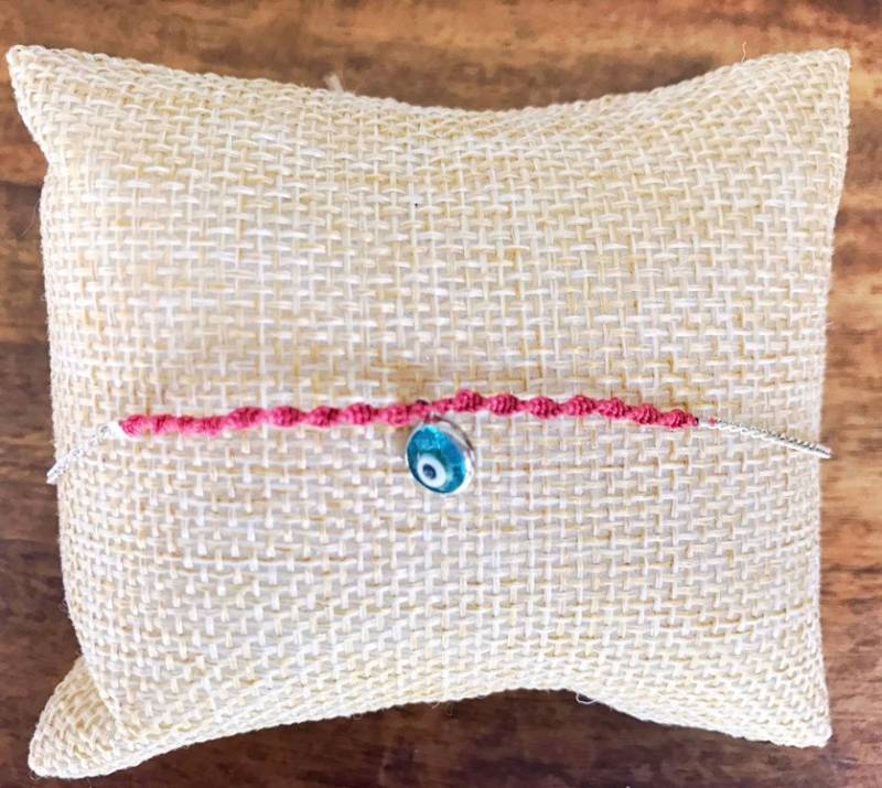 sterling Silberkette Und Seide Geflochten Freundschaftsarmband Mit Auge Anhänger sterling Silberkette Und Seide Geflochten Freundschaftsarmband Mit Auge Anhänger von LIVELOVESHINE13