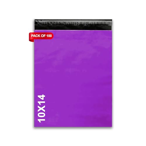 LIVERPOOL ENTERPRISES LTD 100 x blaue Versandtaschen aus Kunststoff, je 25 Stück, verschiedene Größen, violett, 10x14 Size 100, Versandtasche von LIVERPOOL ENTERPRISES LTD