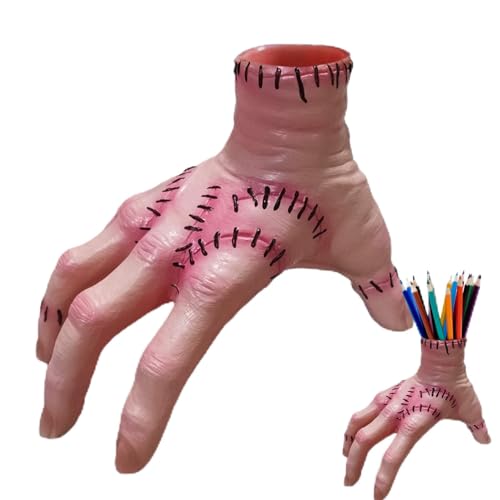 LIVESTN Eiskaltes Händchen, Latex Händchen, Gruselige Gebrochene Hand, Realistic Scarred Händchen, Gothic Family Hand Model Latex Palm, Horror Requisiten für Halloween Karneval Cosplay von LIVESTN