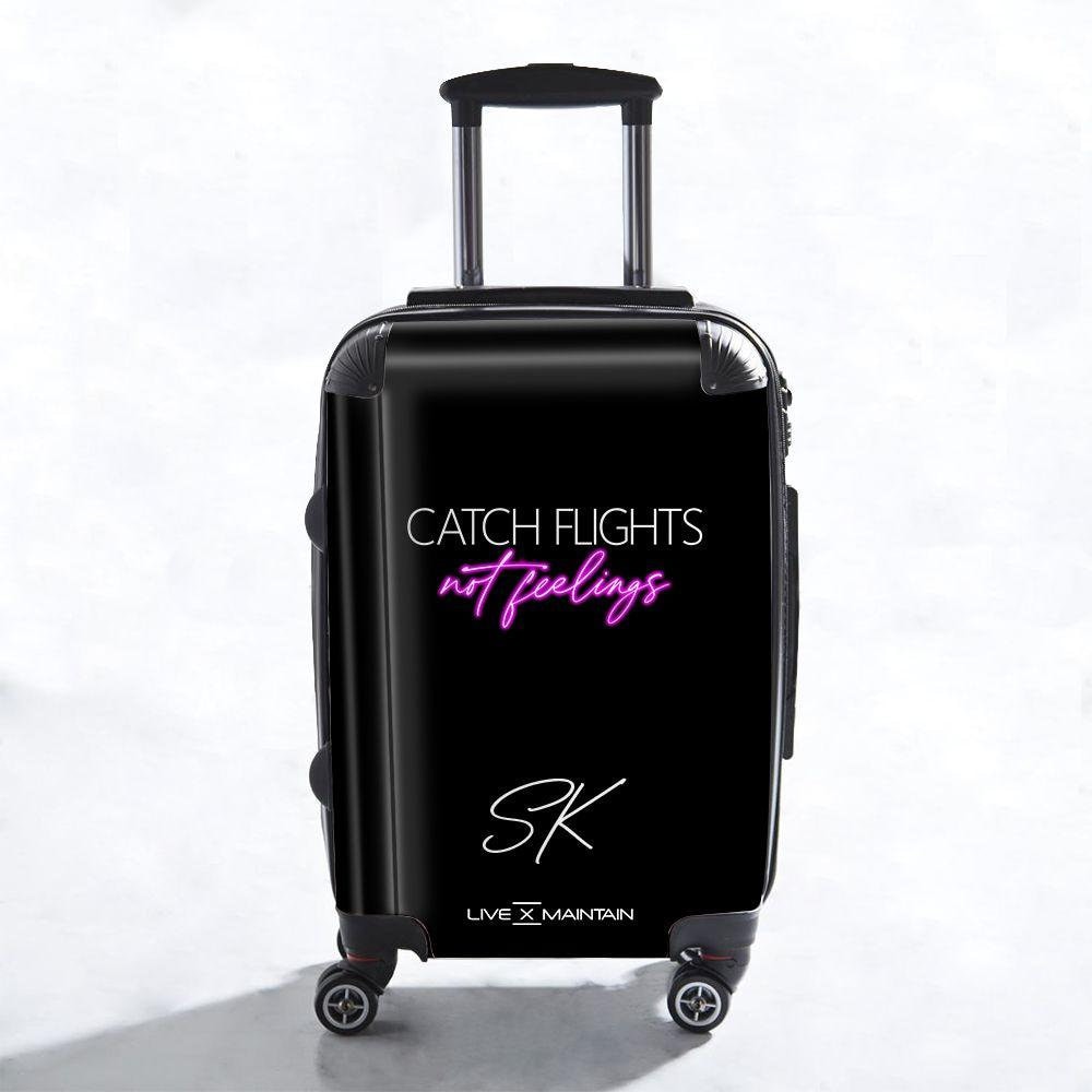 Personalisierter Koffer Mit Catch Flights Nicht Gefühle | Cabochon Benutzerdefinierte Marmor |Reisen Personalisiertes Gepäck von LIVExMAINTAINLTD