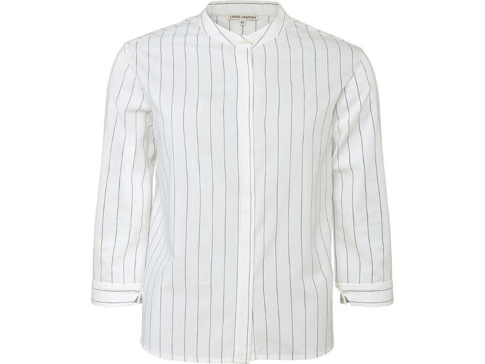 LIVING CRAFTS Blusentop Living Crafts Damen-Bluse 'TILLA' mit Mandarinkrag von LIVING CRAFTS