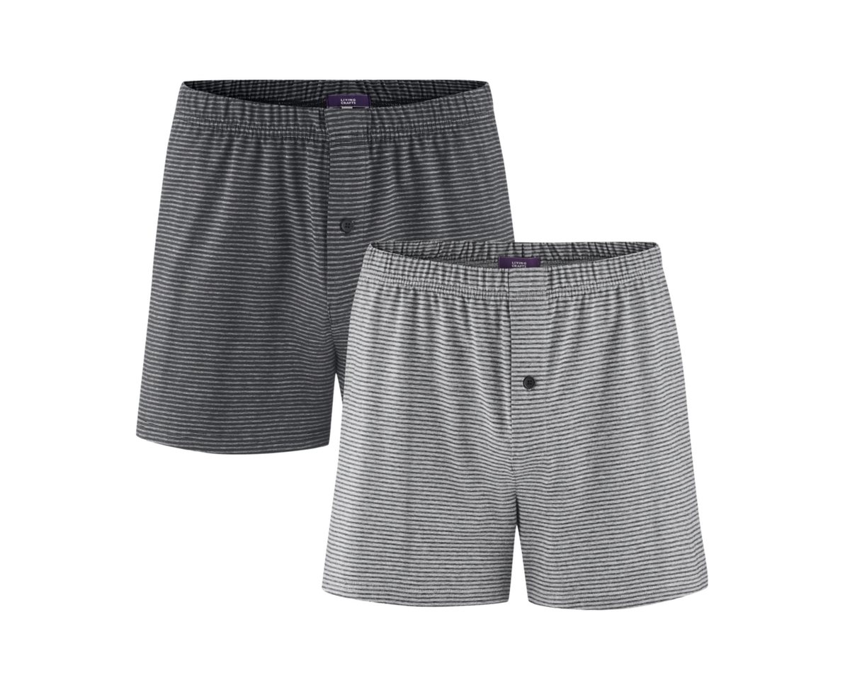 LIVING CRAFTS Boxershorts BEN Lockerer Schnitt mit weitem Bein und ohne Seitennähte von LIVING CRAFTS