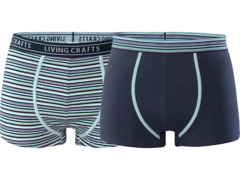 LIVING CRAFTS Boxershorts Living Crafts 2er-Pack Bio-Herren-Boxershorts 'RIC von LIVING CRAFTS