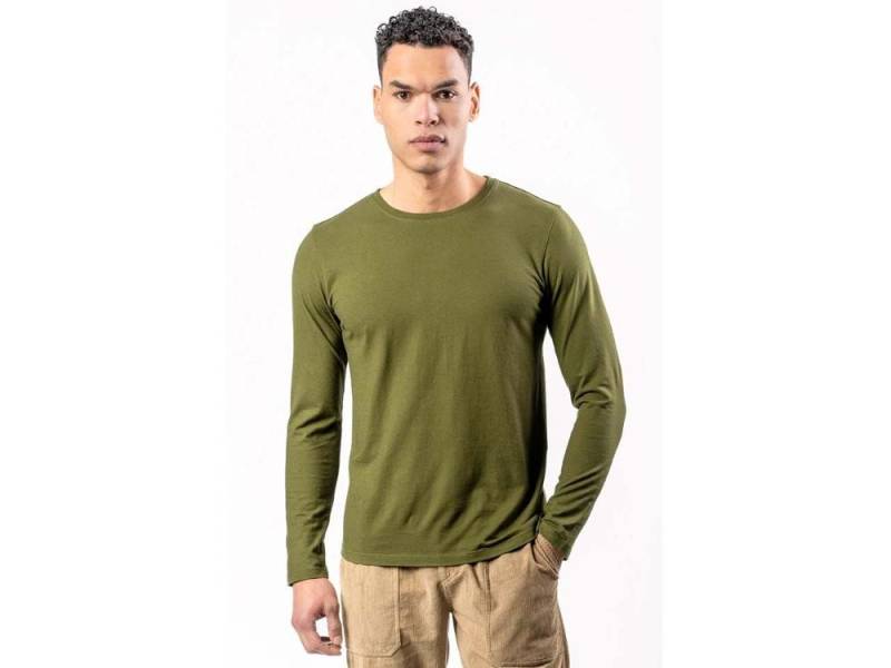 LIVING CRAFTS Langarmshirt Living Crafts Bio-Herren-Langarmshirt 'TERIK' mit von LIVING CRAFTS